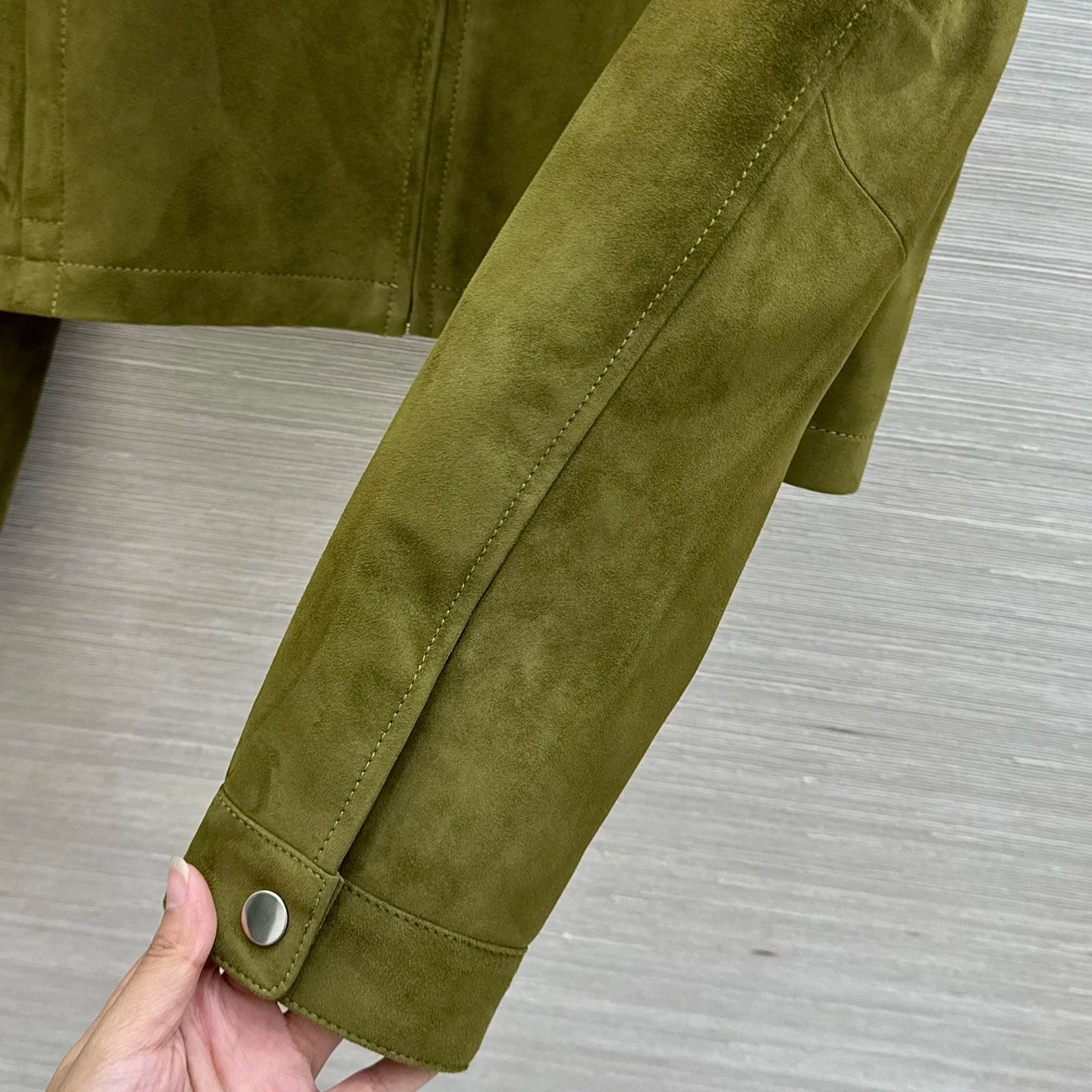 Women's Pure Color Leather Long Sleeve Stand Collar Zipper Short Jacket Autumn Winter Fashion Elegant Style 26713204