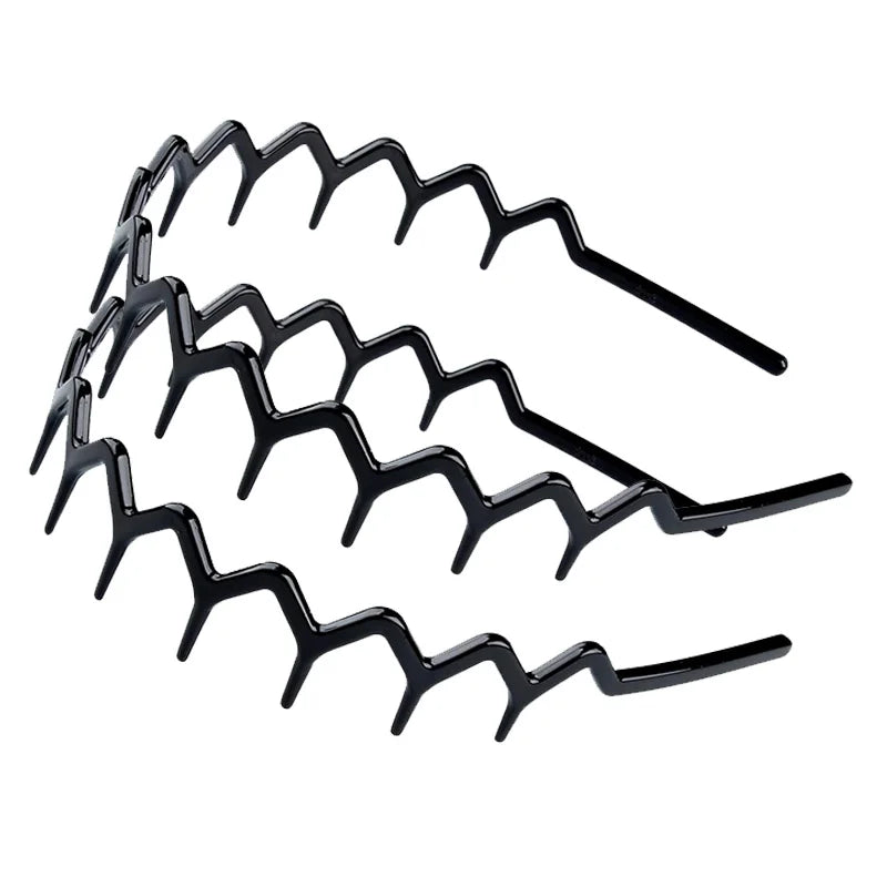 2pcs/set Teeth Non-slip Hair Comb Plastic Headband For Women Girls