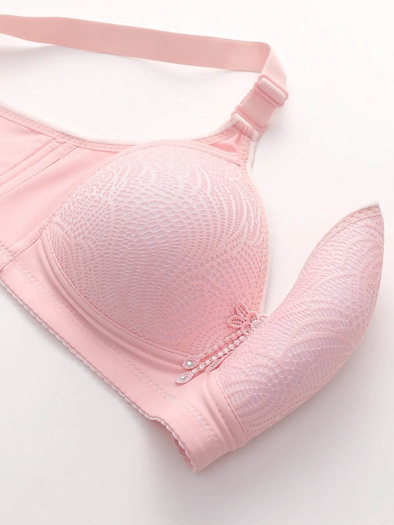 6pcs Seamless Tassel Decor Wireless Women Bra Push-Up - Adjustable Strap, Soft Colors Black/Pink/Beige/Light Blue/Mint Green