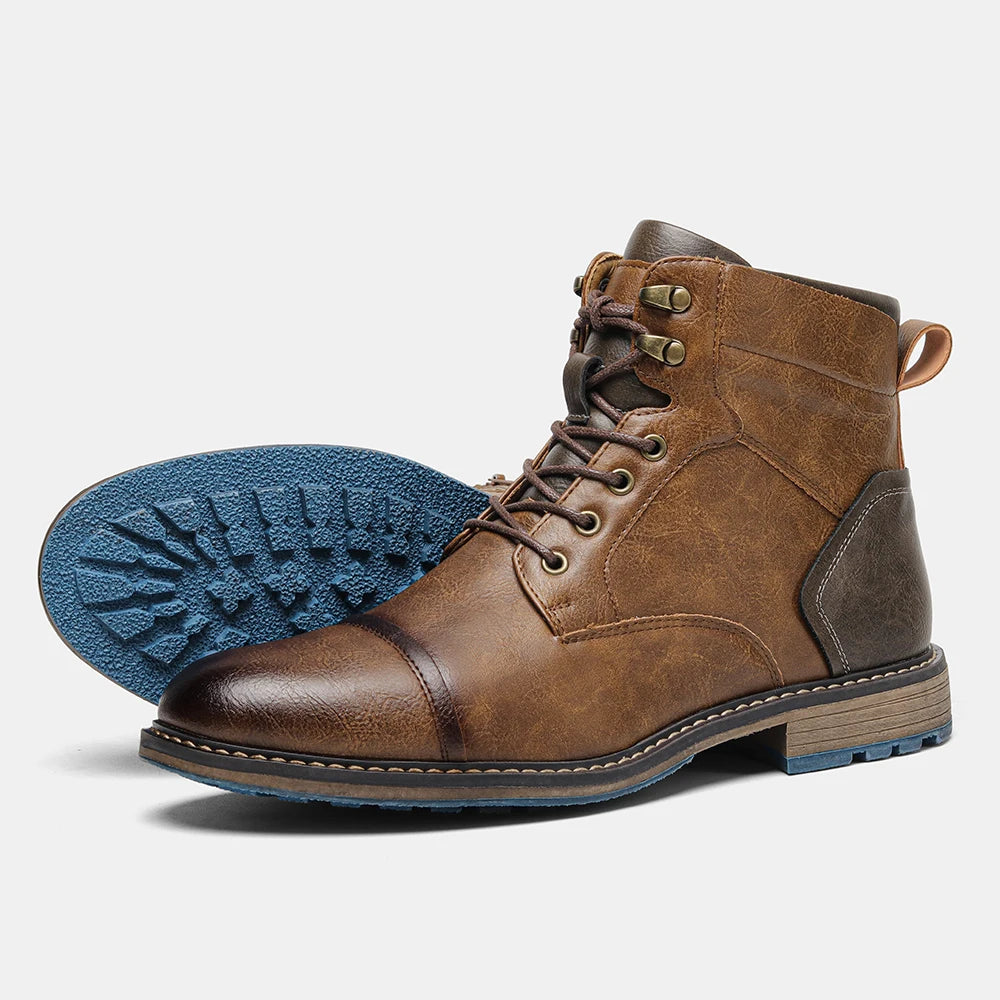 Spring Leather Boots with Zipper Classical Men Boots 2026 Fashion Comfortable Ankle Boots