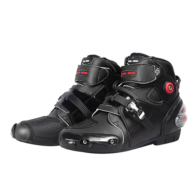 Men’s Motorcycle Shoes, Breathable, Casual Leather Boots for Spring and Summer, Ankle Shoes for Men