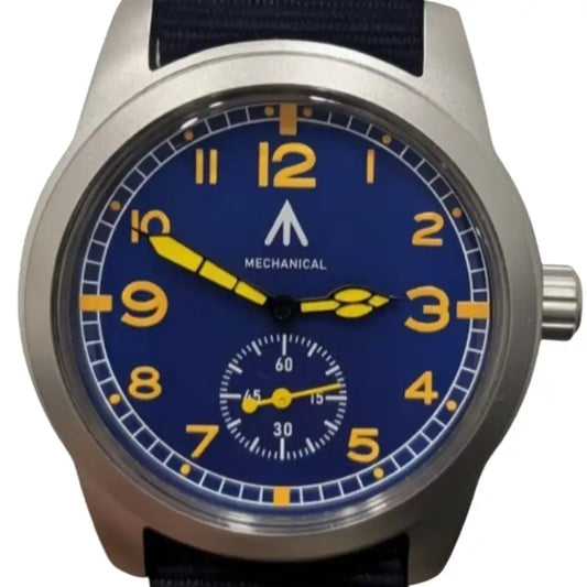 Toujours Pret Mechanical Dirty Dozen Homage 39mm - Stainless Steel Case Field Watch, Sub-Seconds Military Dial