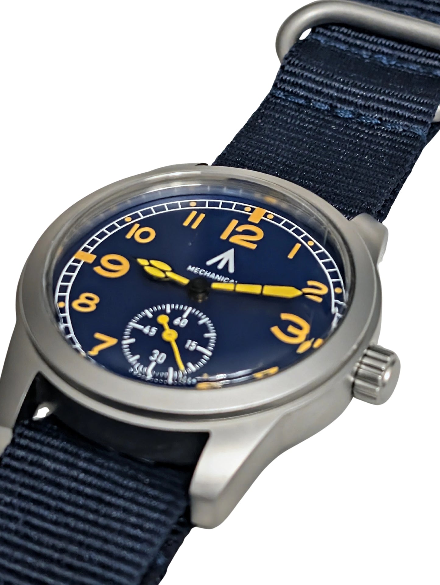 Toujours Pret Mechanical Dirty Dozen Homage 39mm - Stainless Steel Case Field Watch, Sub-Seconds Military Dial