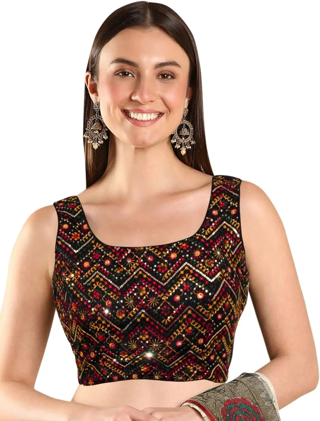 Sequin Embellished Saree Blouse for Women (B228-P)