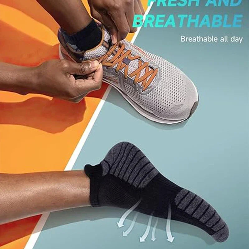 3 Pairs Professional Running Sports Fitness Ankle Socks Men's Towel Socks Outdoor Sports Short Socks Men And Women Socks GIFRS
