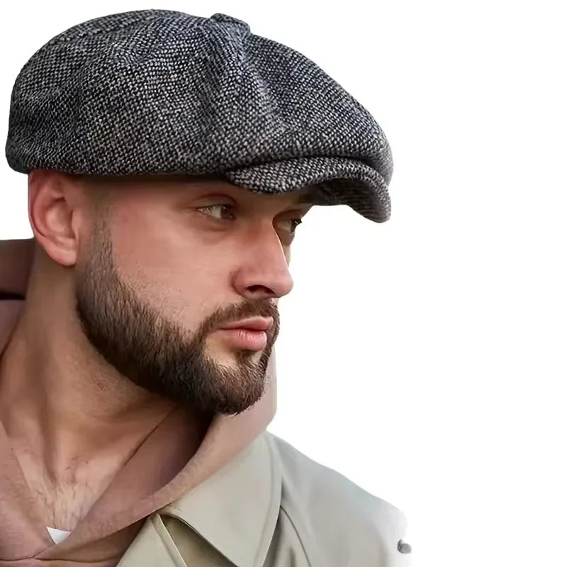 Classic Hat for Men Caps Vintage Retro Tweed Peaky Blinders Beret Hat Flat Peaked Cap Street Hats for Women Men