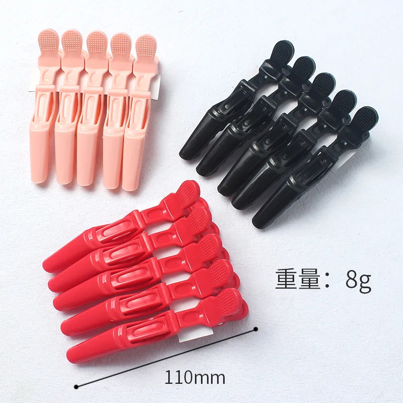 5PCS Alligator Hair Clip Hairdressing Clamps Plastic Hair Claw Hairpins Barber Clips for Salon Styling Tools Hair Accessories