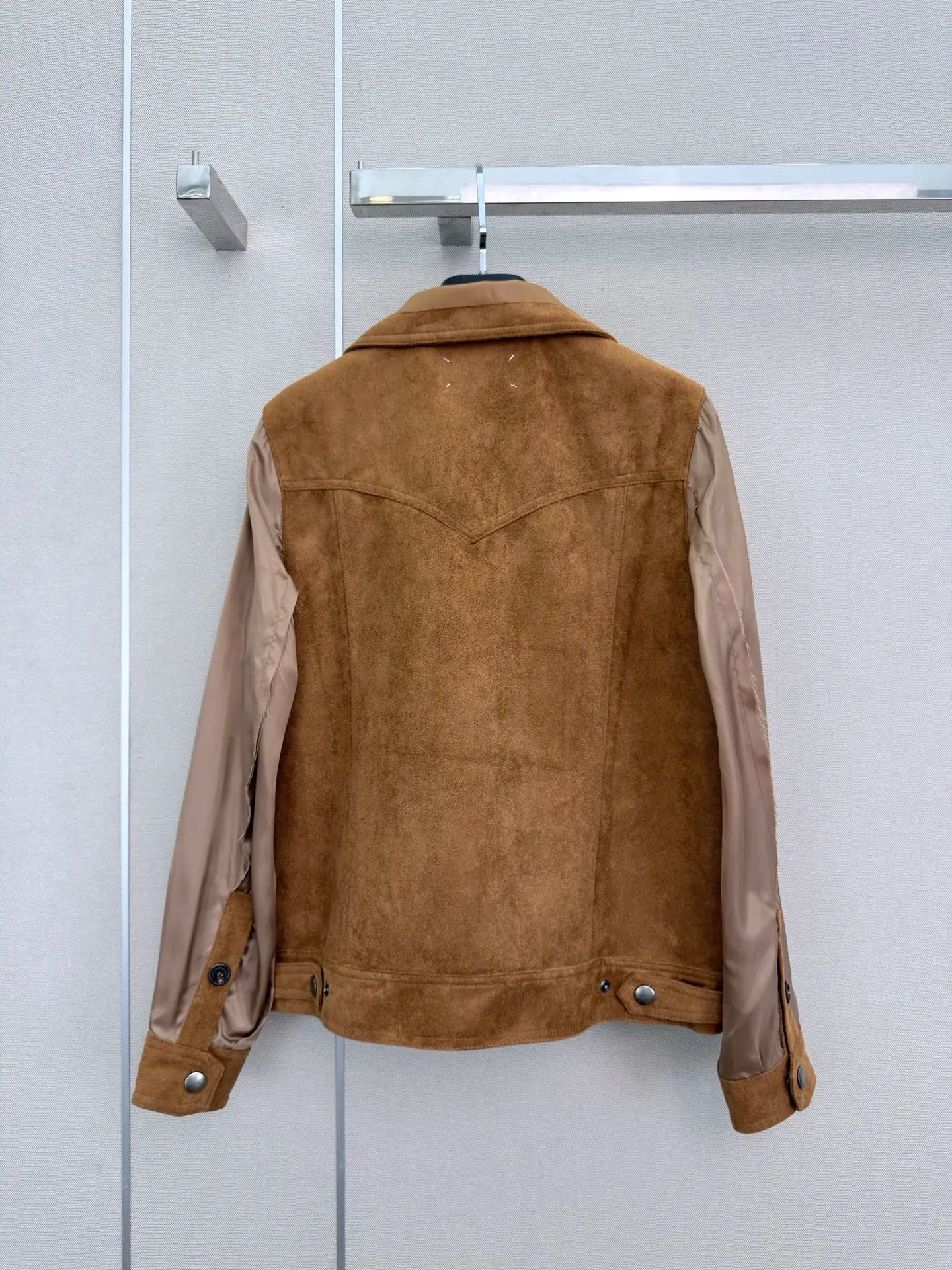 Women's Leather Long Sleeved Lapel Button jacket For Autumn And Winter Fashion And Leisure 26713229