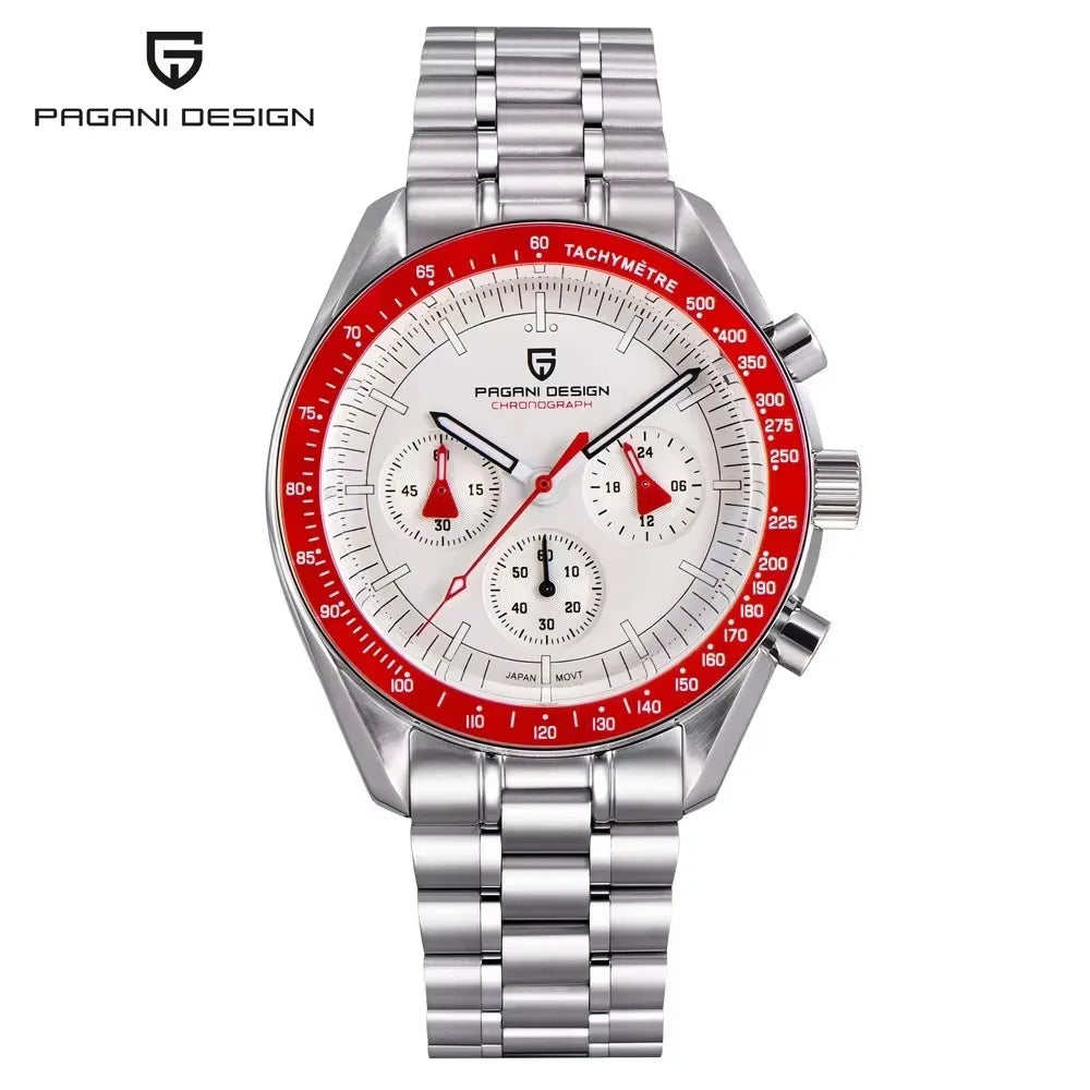 2026 New PAGANI DESIGN Moon V6 Men's Watches Luxury Quartz Watch For Man Chronograph VK63 AR Sapphire Mirror Luminous
