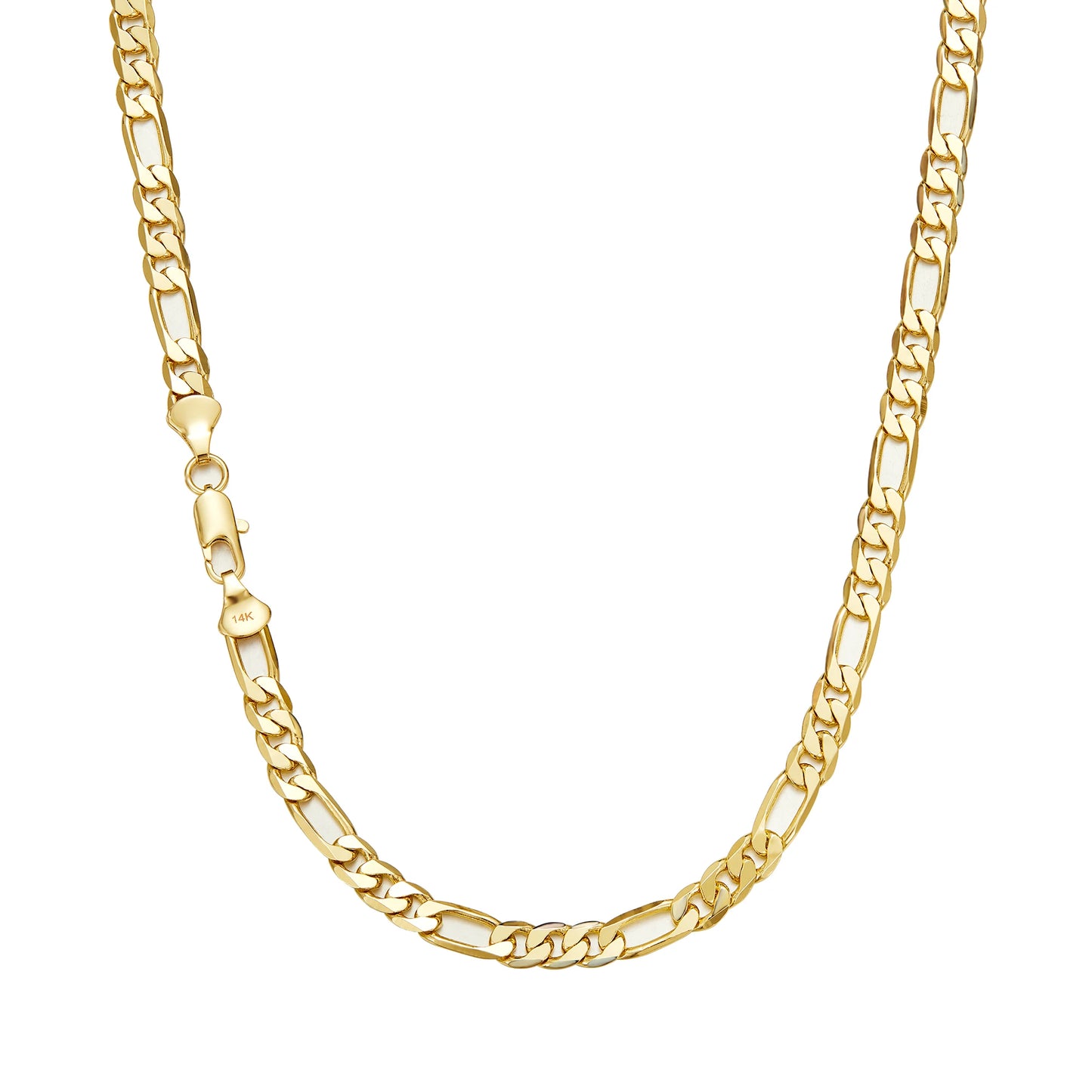 2.5-10mm Figaro Stainless Steel 14K Gold Plated Link Chain Necklace Fashion Women Men's Hip Hop Rock Jewelry