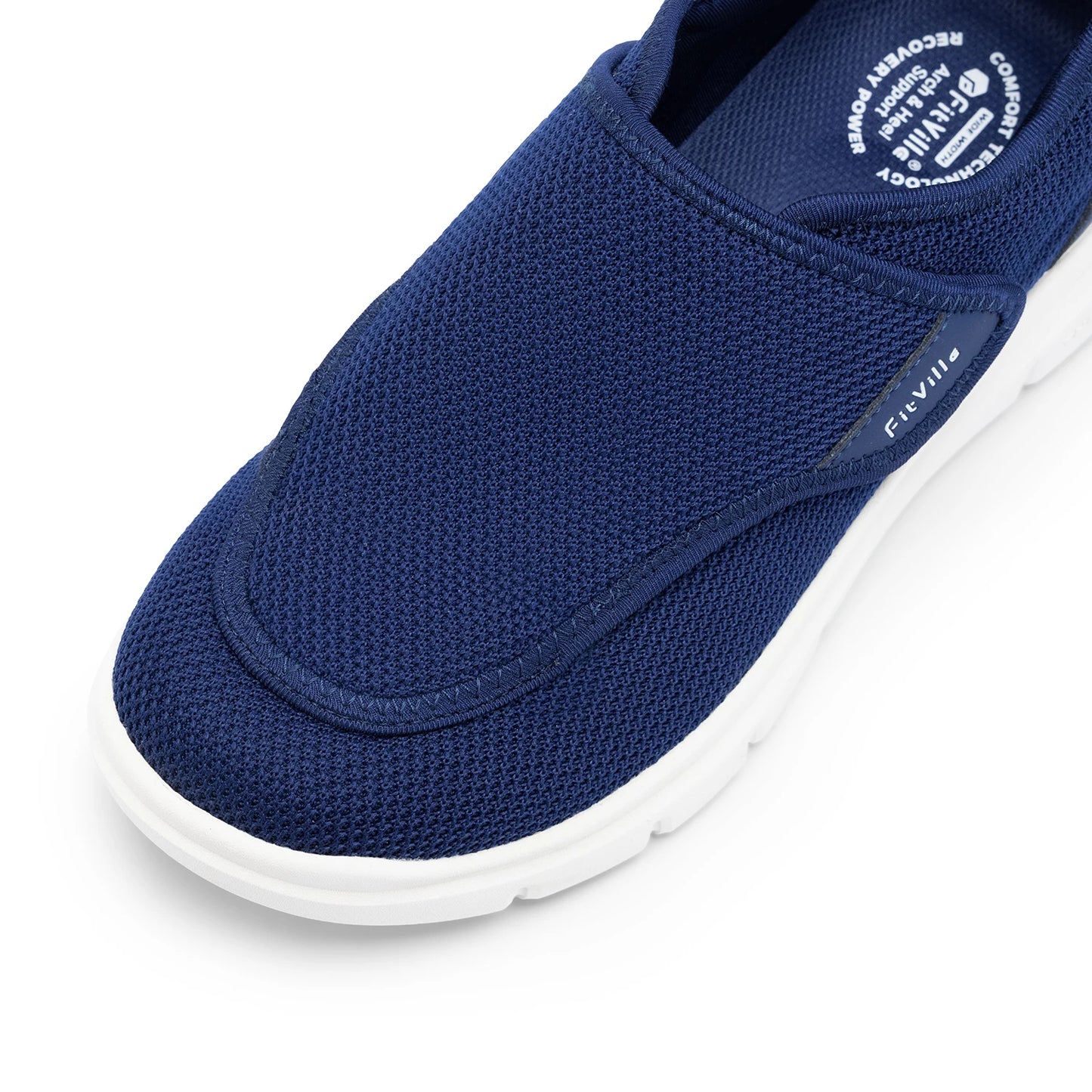 Fittington Diabetic Shoes For Men Extra Wide Slip-on Loafers Swollen Feet Adjustable Walking Shoes For Elderly Foot Pain Relief