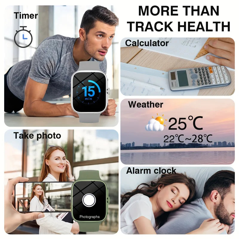 Smart Watch, HD Screen, Wireless Call, Multiple Sports Modes, Replaceable Wallpaper, Outdoor Sports Watch, Smart Watches Suitable for Men and Women,  Suitable for IPhone & Android
