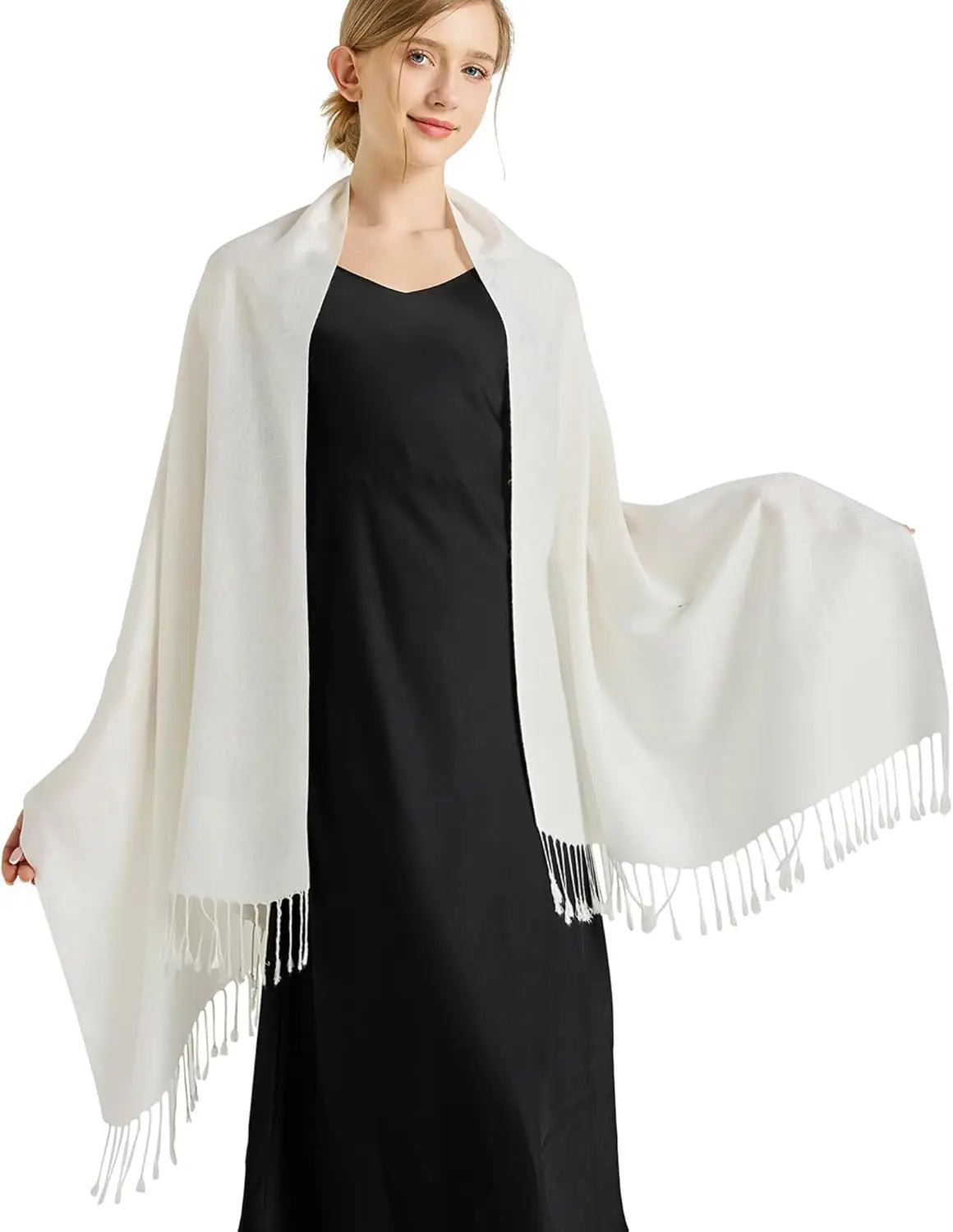 Silky Paisley Pashmina Shawl Scarf-Women's Soft Double-side Jacquard Pashminas Wrap for Evening Dress Travel Shawl