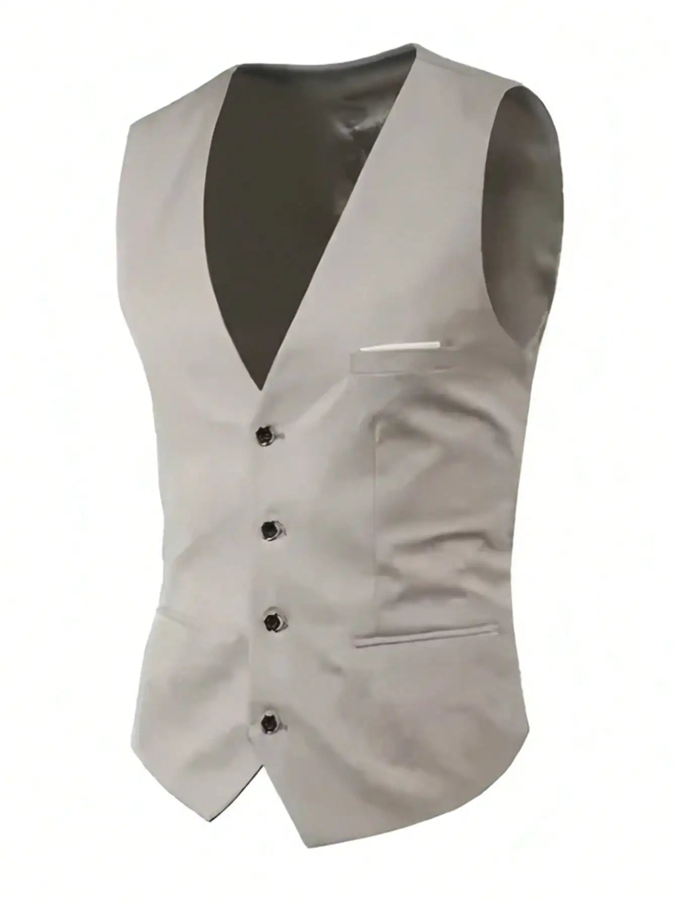 Men'S Wedding Best Man Dress Suit | New Business Casual Suit Set, Regular Fit, Lapel Collar, Solid Color, Button Details