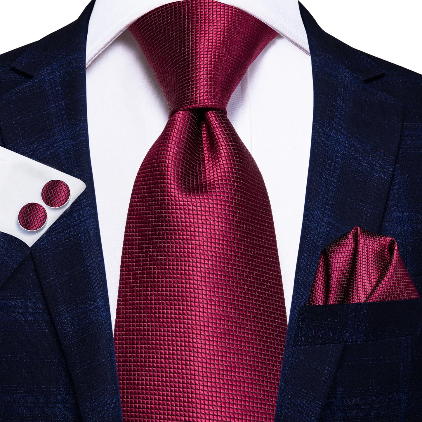 Hi-Tie Paisley Wine Red 100% Silk Men's Tie NeckTies 8.5cm Ties for Men Formal Business Luxury Wedding