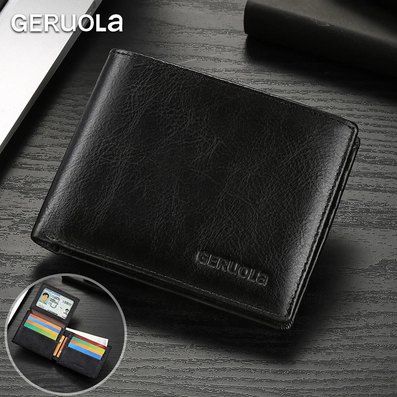 2025/2026 Bestseller! Short-style wallet crafted from genuine top-grain cowhide leather. Features RFID blocking technology.