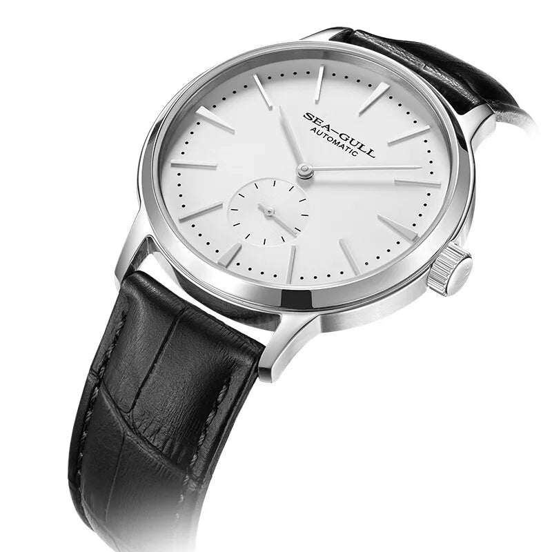 Seagull New Business Watch Men's Mechanical Wristwatches 50m Waterproof Leather Valentine Male Watches