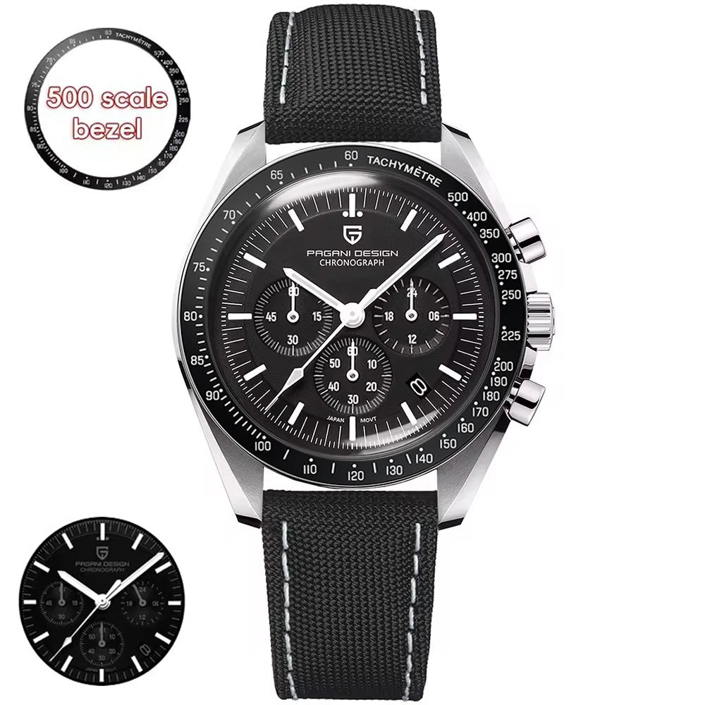 2026 New PAGANI DESIGN Moon V6 Men's Watches Luxury Quartz Watch For Man Chronograph VK63 AR Sapphire Mirror Luminous