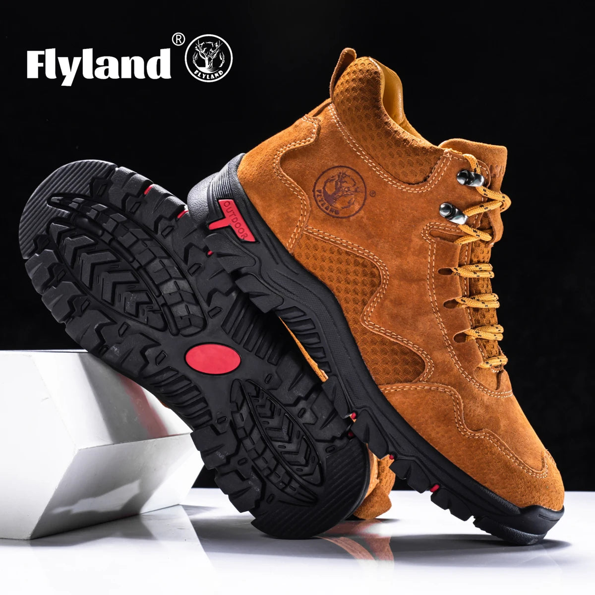 FLYLAND Men's Fashion Sneakers Chukka Boots Breathable Daily Casual Work Office Shoes