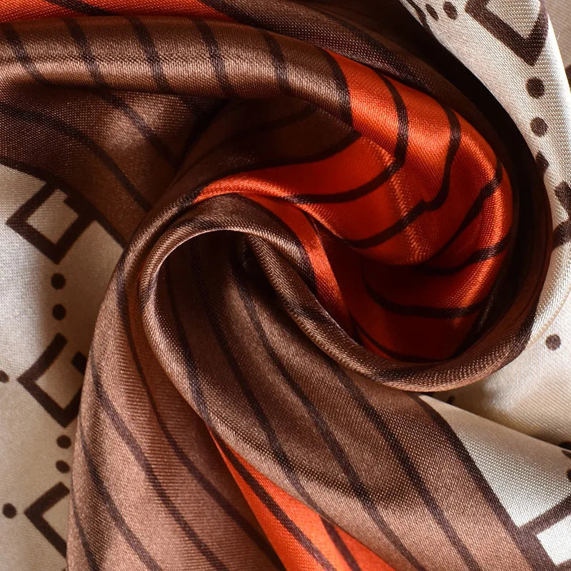 1PC Women's Summer Beach Accessory Fashion Satin Square Scarf 90*90inch Multi-use Headscarf Party Use Versatile Hair Towel