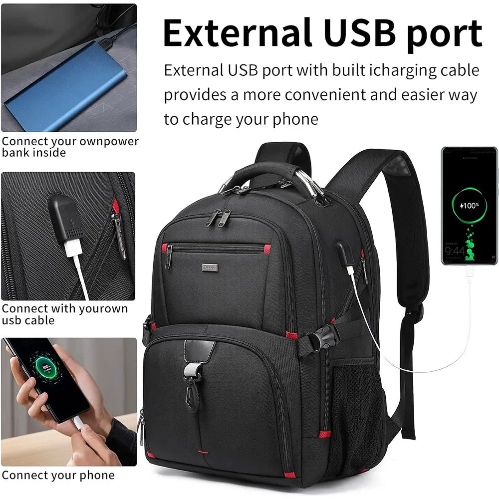 50L Man Travel Backpack Large Capacity Men and Women Business Trip Backpacks 15.6/17 Inch Laptop Bag Student School Backpack