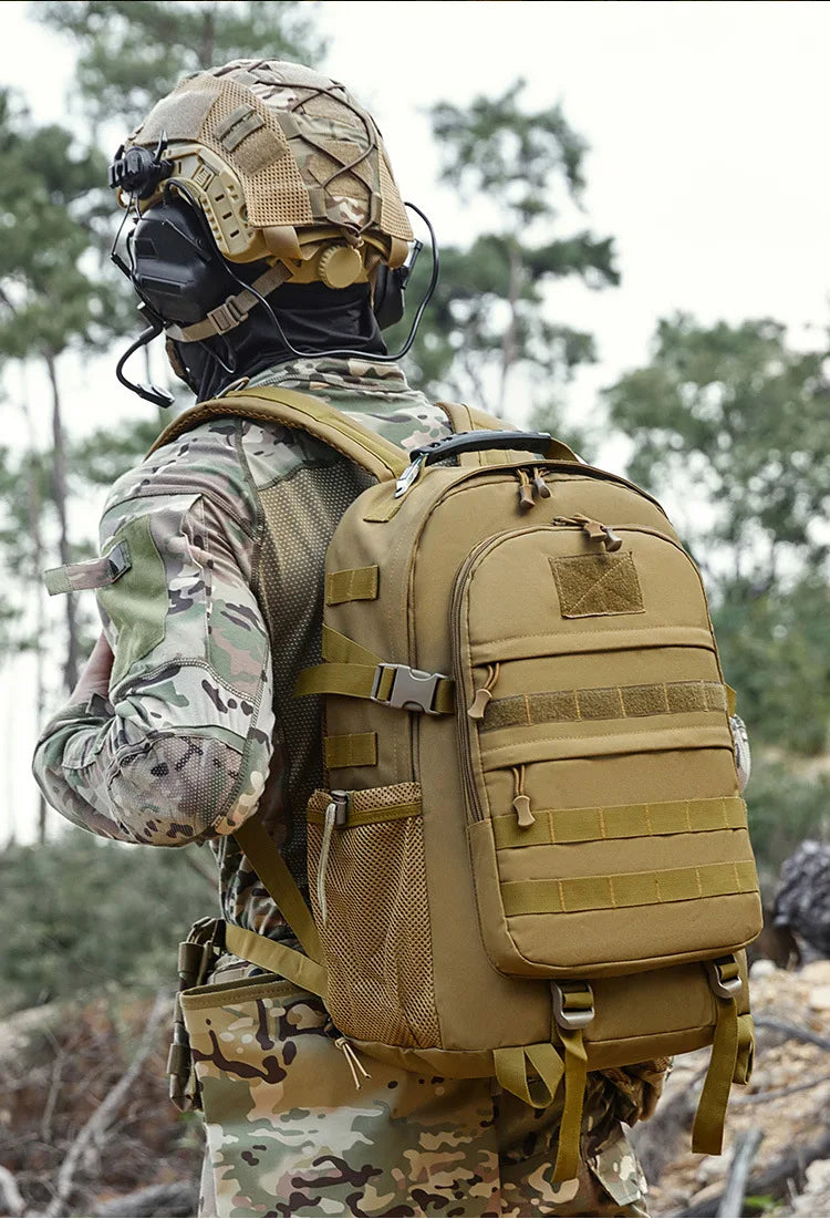 Nylon Tactical Unisex Sport Backpack Outdoor Travel Hiking Laptop Bag USB Charging Waterproof Large Capacity Backbag Men