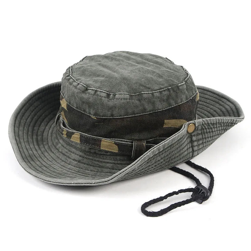 Outdoor Sun Hat Woman Bucket Hat Men Embroidered Vintage Beach Waterproof Fisherman Fishing Cap Summer Foldable Bob Man Panama