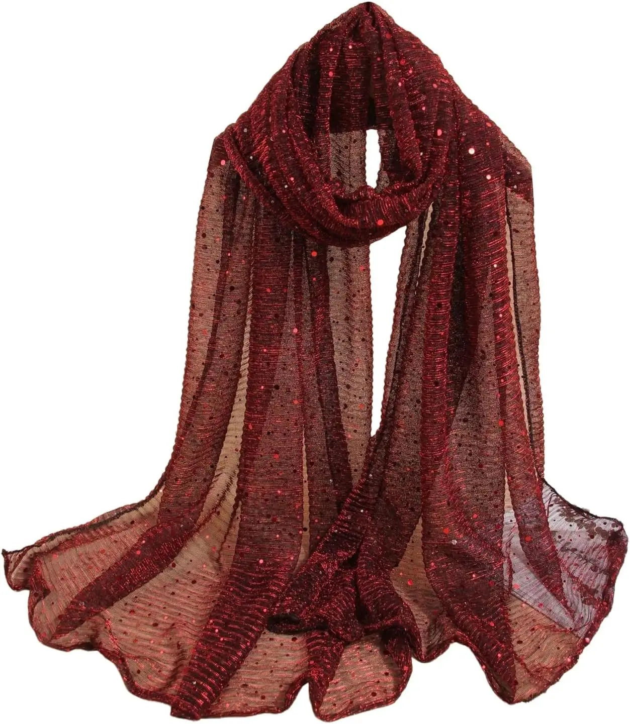Women's Sequin Bandana Square Scarf Silk Scarves Mesh Shawl and Wrap for Evening Dresses
