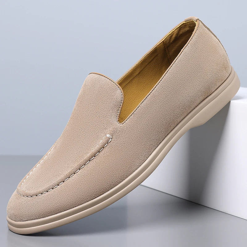 Classic Moccasins Dress Shoes Men Suede Leather Shoes For Men Loafers Formal Wedding Party Shoes Sapato Social Flats Size 38-44