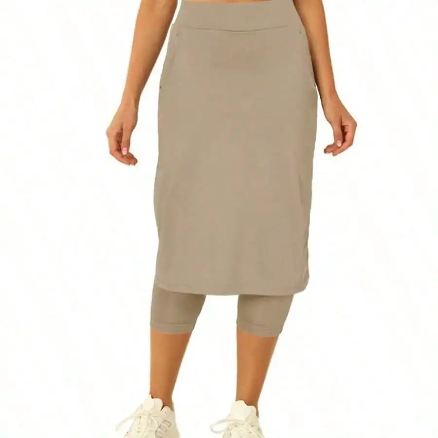 Women Tennis Skorts With Pockets Golf Workout Skirted Leggings Yoga Capri Pants Summer Activewear Running Fitness Skirts