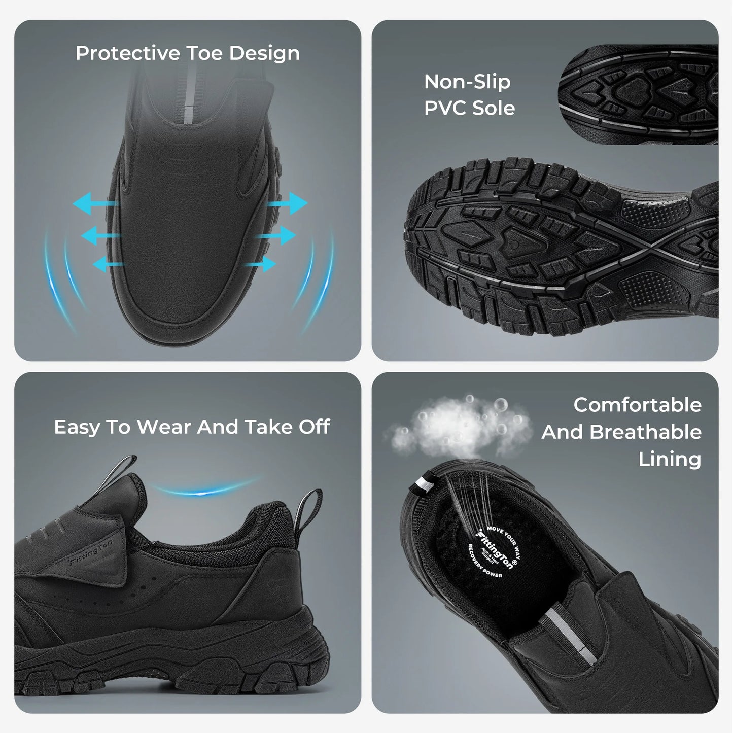 Men's Slip-On Shoes Loafers For Business Flat Shoe Casual Wear Lightweight With Arch Support Insoles For All-Day Comfort