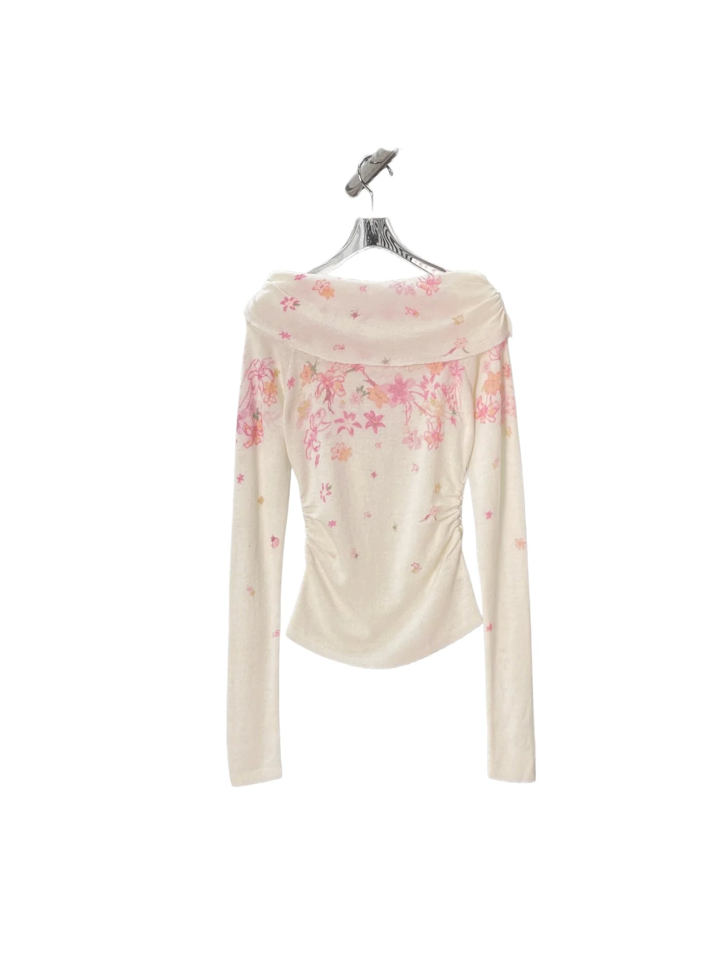Women's Knitted Long Sleeved One Collar Printed Top For Spring And Autumn Fashion Casual 2651561