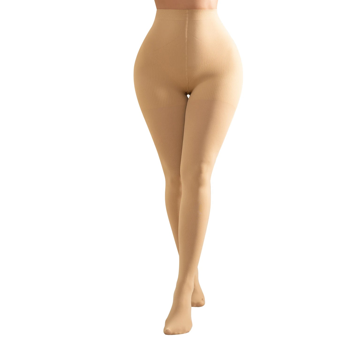 15 - 20mmHg Compression Stockings Closed Waist Light Compression Pantyhose