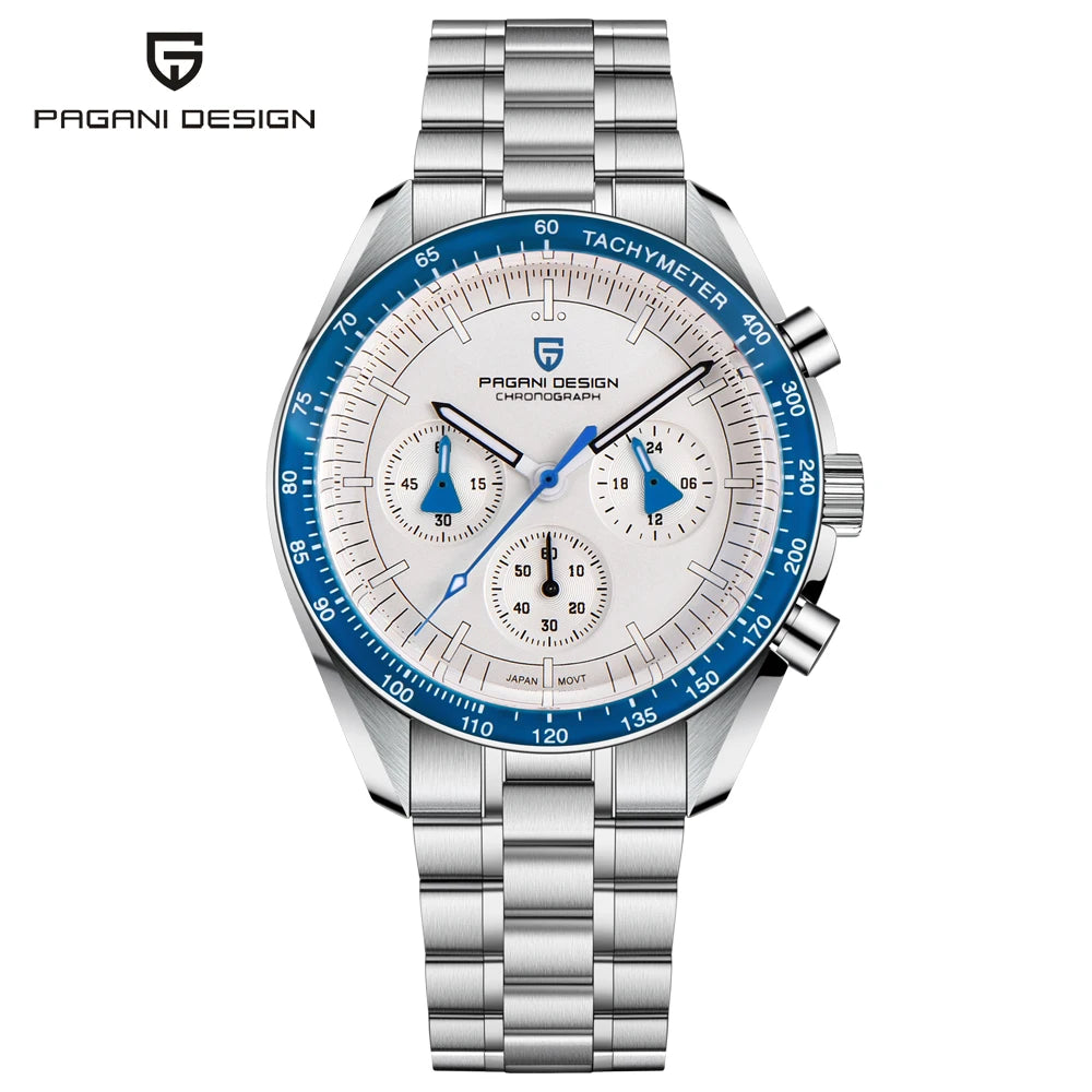 2026 New PAGANI DESIGN Moon V6 Men's Watches Luxury Quartz Watch For Man Chronograph VK63 AR Sapphire Mirror Luminous