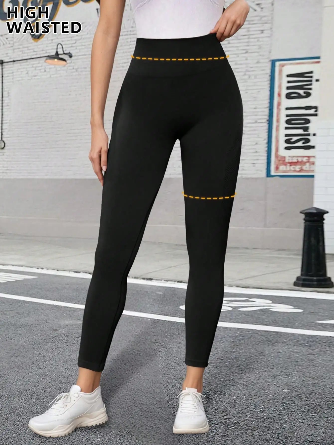 Women's High Waist Tight Leggings, Soft Stretchy, Tummy Control Lift Butt, Suitable For Workout, Yoga, Running, Regular And Plus Size Black Spring Sports