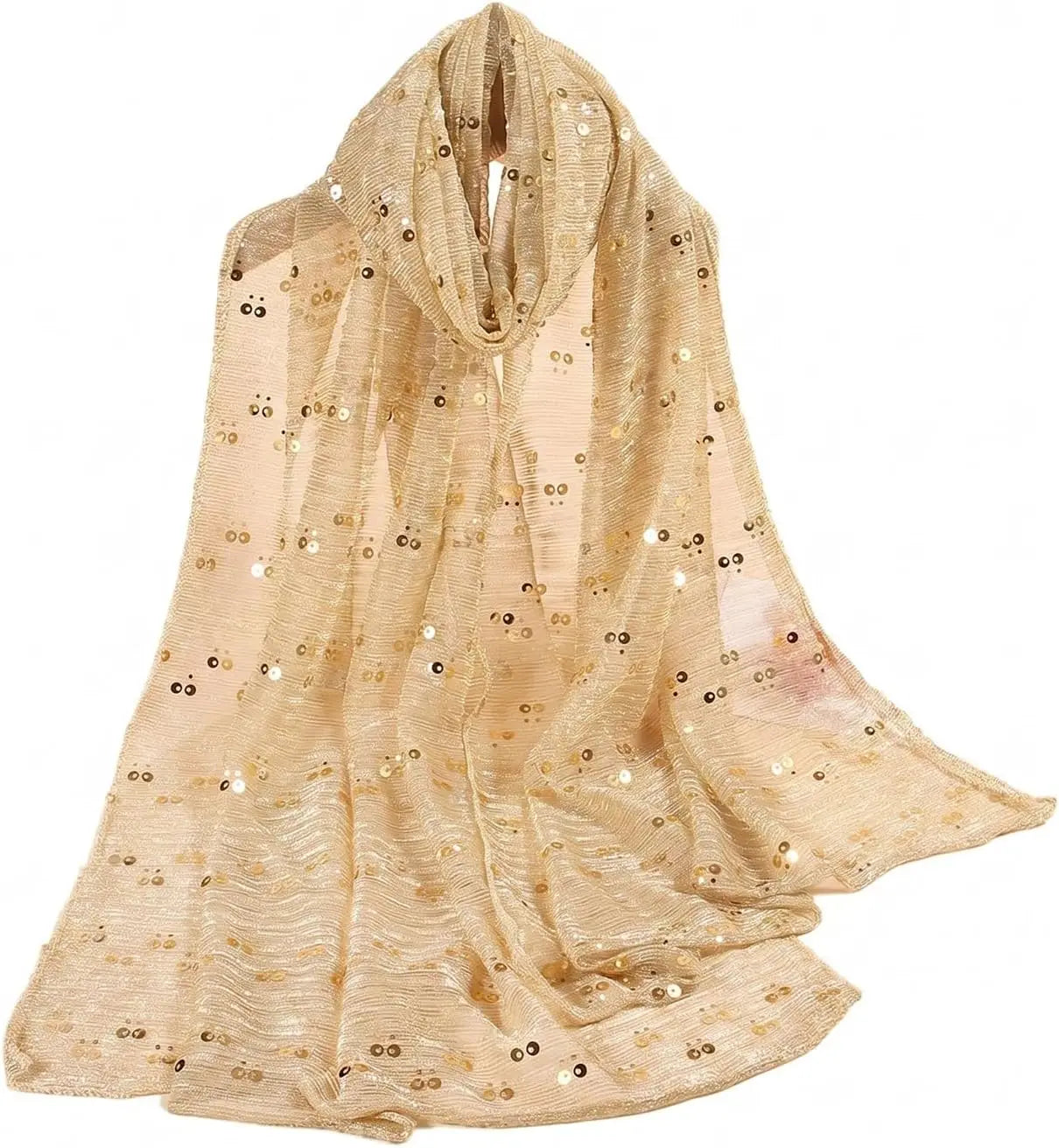 Women's Sequin Bandana Square Scarf Silk Scarves Mesh Shawl and Wrap for Evening Dresses