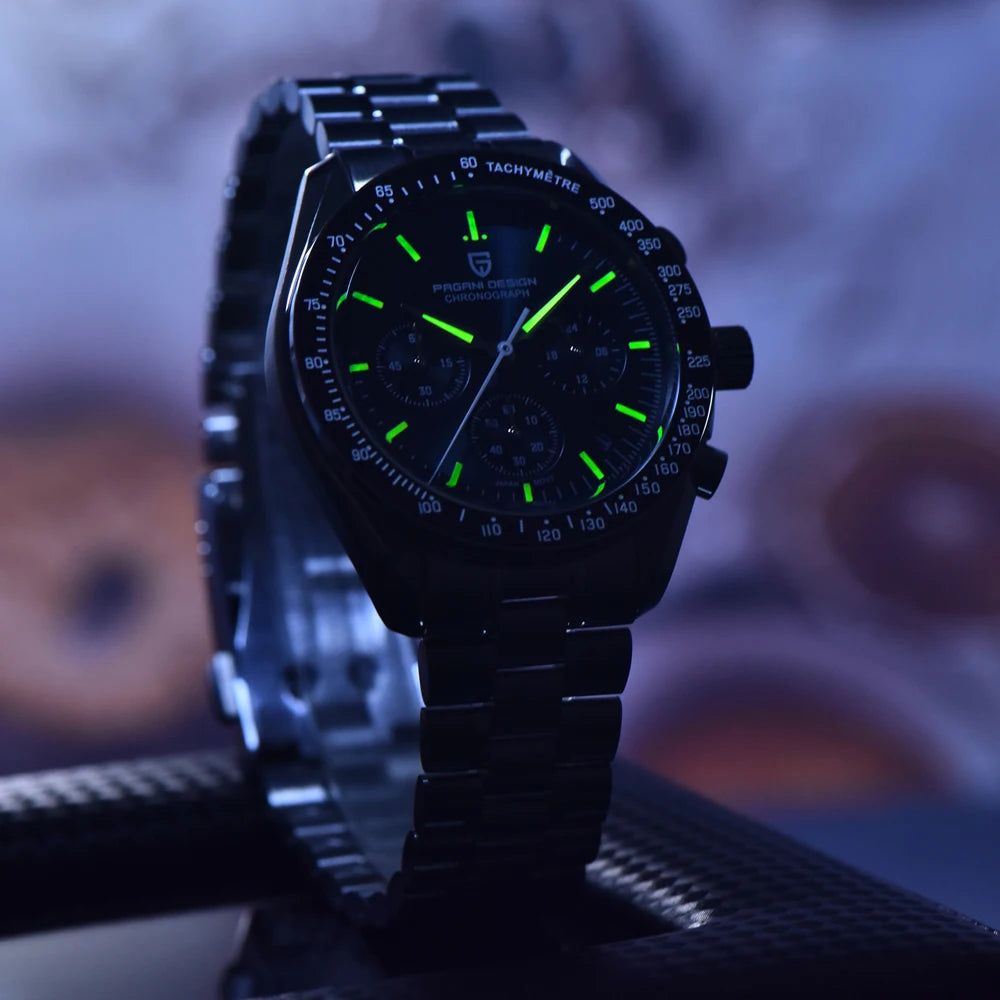 2026 New PAGANI DESIGN Moon V6 Men's Watches Luxury Quartz Watch For Man Chronograph VK63 AR Sapphire Mirror Luminous