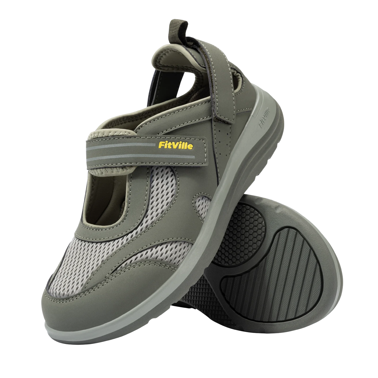 Fitville Women's Sandals Mary Jane Casual Shoes Widened Toe For Swollen Feet Lightweight Breathable Outdoor Elderly Shoes Sandal