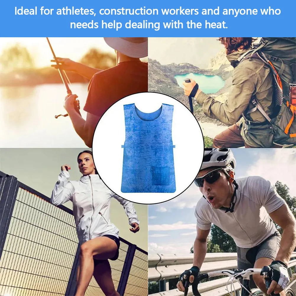 Summer Cooling Vest Lightweight Ice Cooling Vest Reusable Cool Vest Adjustable for Men Women for Cycling Running Outdoor Sports