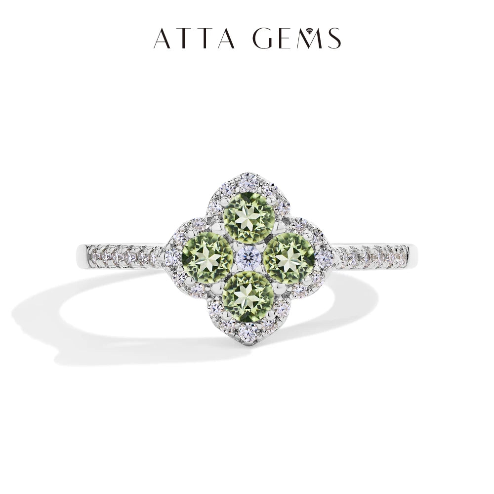 ATTAGEMS S925 Sterling Silver Halo Classic Moissanite Rings for Women Girls Anniversary Gifts Fine Jewelry