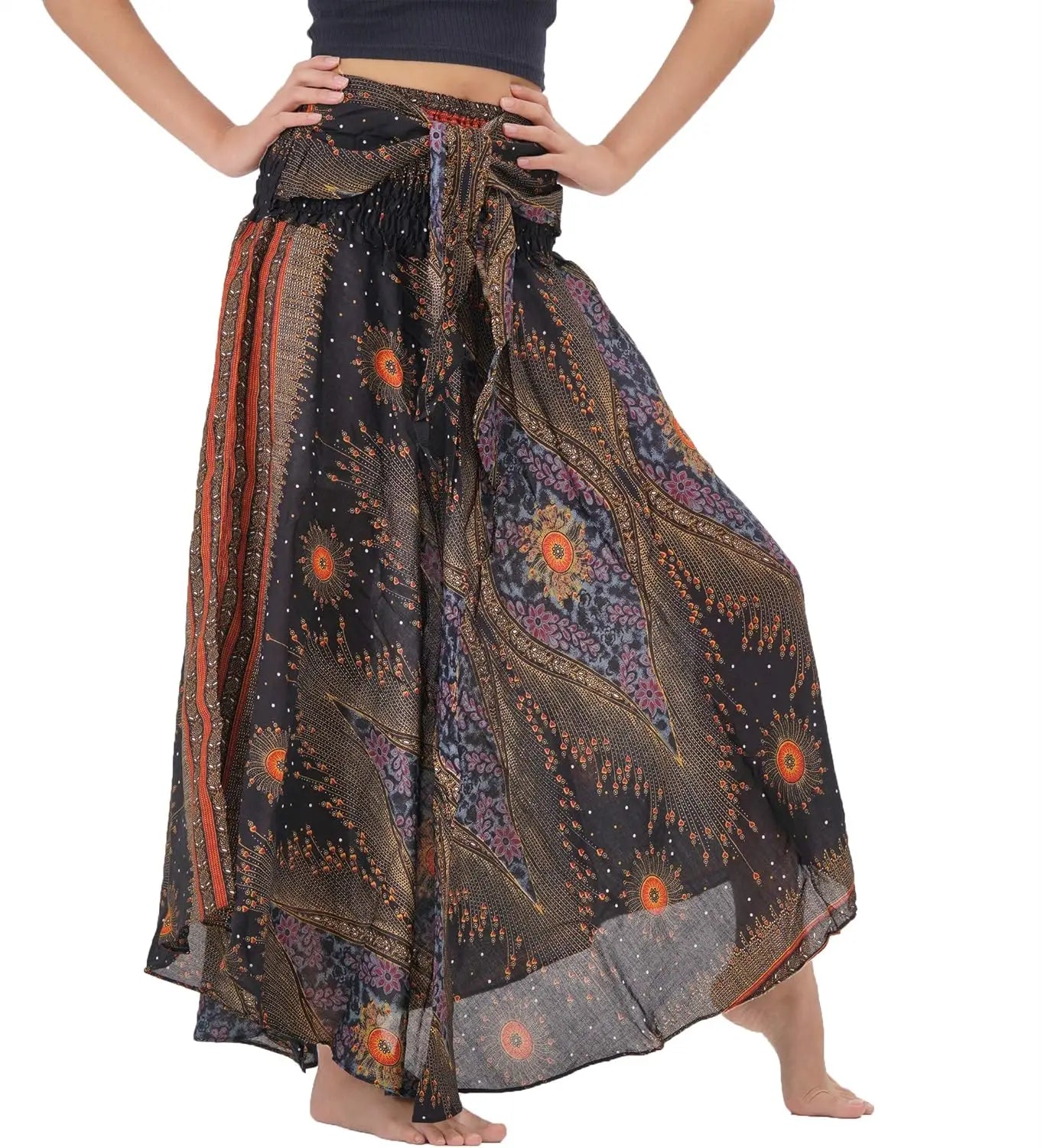 Long Skirts for Women Maxi Boho Skirt Floral Print