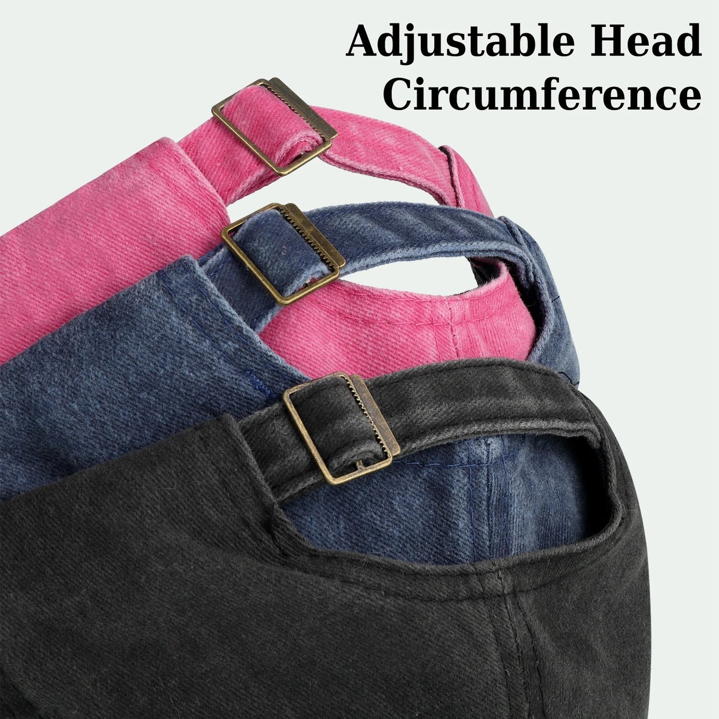 3PCS/Pack Washed Plain Baseball Cap,Retro Adjustable Pure Cotton Hats Gift for Men/Women,Fashion Peaked Cap For Sunshade