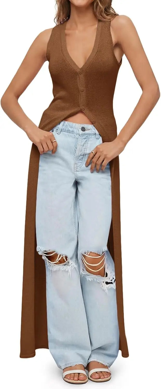 Womens Crochet Long Cardigans Duster Button Up Bell Long Sleeve Ruffle 2026 Summer Boho Beach Cover Ups