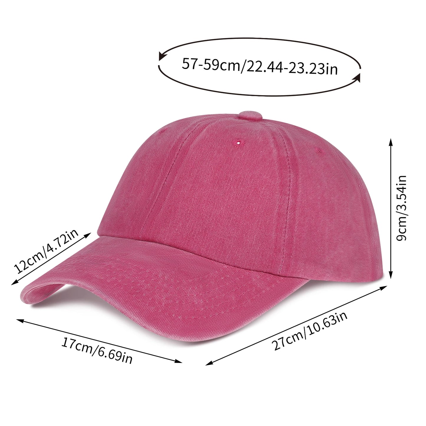 3PCS/Pack Washed Plain Baseball Cap,Retro Adjustable Pure Cotton Hats Gift for Men/Women,Fashion Peaked Cap For Sunshade
