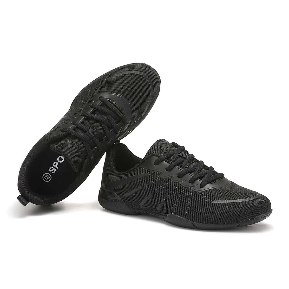 Women White Cheerleading Shoes Breathable Mesh Light Non Slip Flat Gymnastics Dance Training Competition Sneakers For Girls 2411