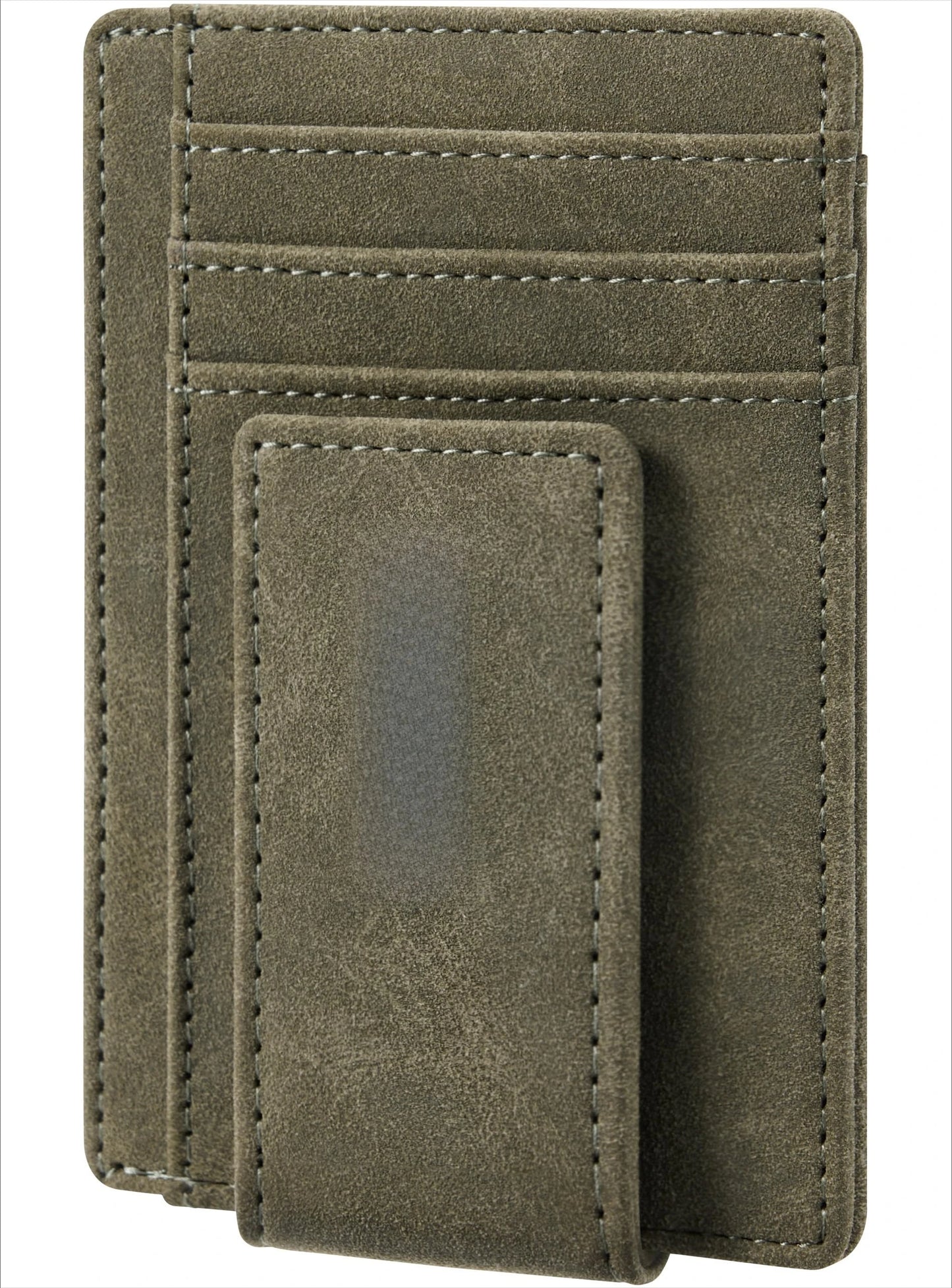 Slim Wallet for Men RFID Blocking Money Clip, Minimalist Front Pocket Credit Card Holder, Magnetic Thin Wallet with ID Window