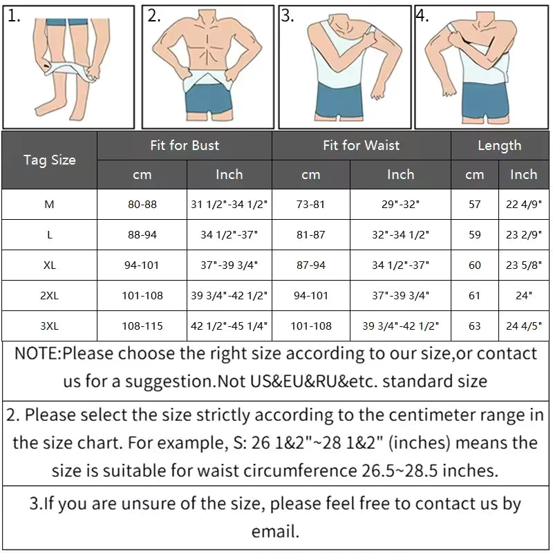 3 PCS Men's Tank Top Undershirt Tummy Control Shapewear Breathable Back Support Underwear Slimming High Stretch Waist Trainer Compression Sleeveless Wide Strap Top