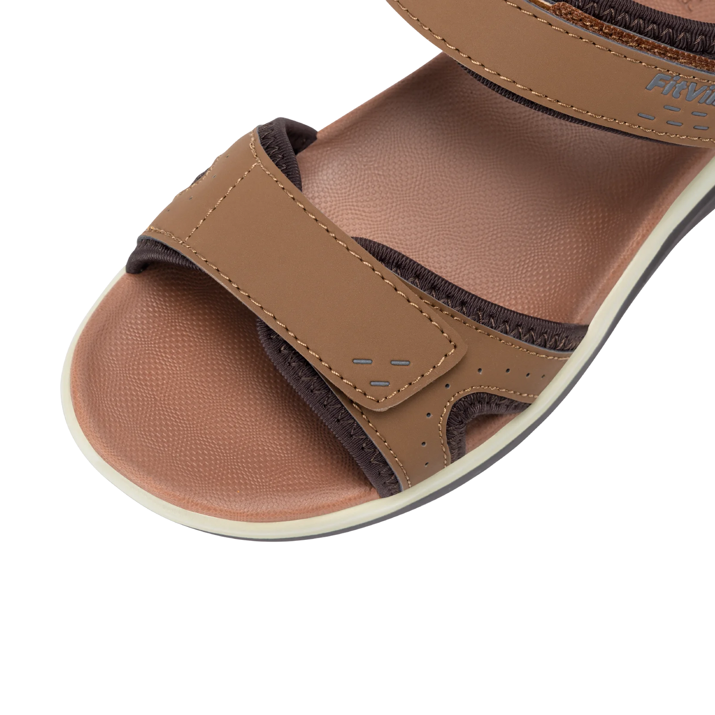 FitVille Women's Sandals Adjustable Ankle Strap for Swollen and Flat Feet Wide Arch Support Open Toe Orthopedic Sandals