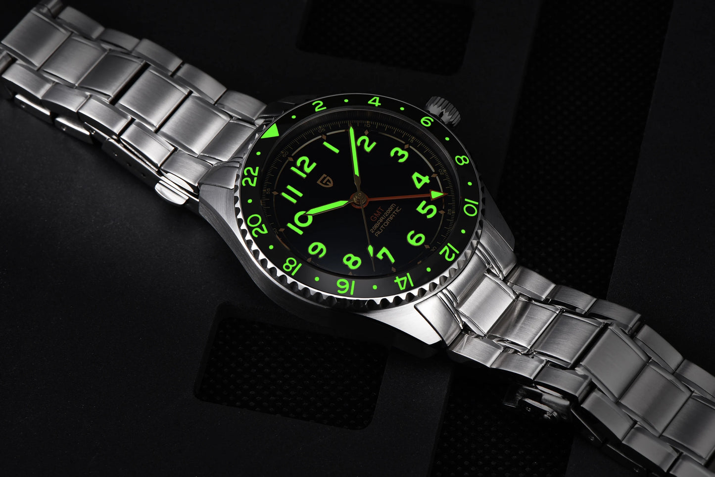 PAGANI DESIGN PD1784 Men’s GMT Automatic Mechanical Watch DG5833 Stainless Steel Sapphire Crystal Waterproof Local Delivery