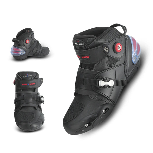 Men’s Motorcycle Shoes, Breathable, Casual Leather Boots for Spring and Summer, Ankle Shoes for Men